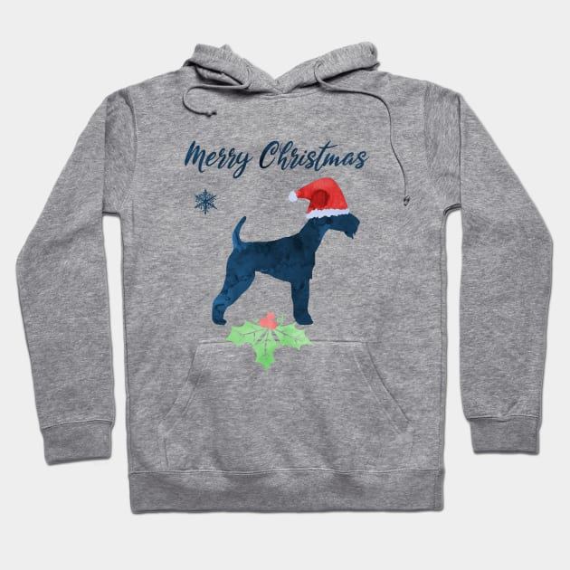 Christmas Airedale Terrier Hoodie by TheJollyMarten